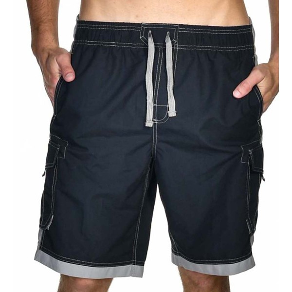 Men's U.S. Apparel Islander Swim Trunks Large Black