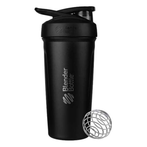 BlenderBottle Strada Shaker Cup Insulated Stainless Steel Water Bottle with  Wire Whisk, 24-Ounce, White