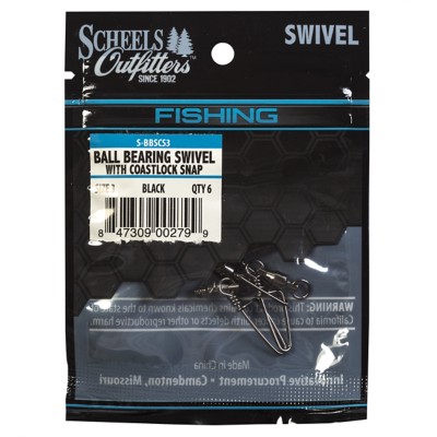 Scheels Outfitters Ball Bearing Swivel with Coastlock Snap 50 ct.