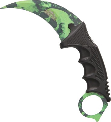  Karambit Knife, Set of 2, CS-GO for Hunting Camping Fishing  and Field Survival, Stainless Steel Fixed Blade Tactical Knife with Sheath  and Cord (Black+Rainbow). : Sports & Outdoors