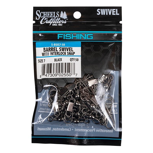 Scheels Outfitters Barrel Swivel with Interlock Snap Bulk Pack
