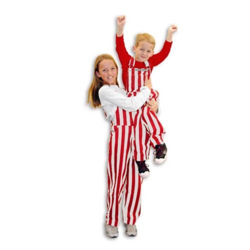 Game Bibs Kids' Red & White Overall Bibs - Primary Image