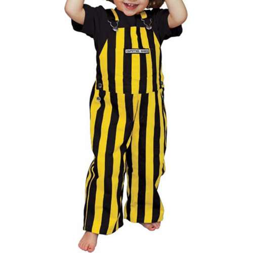 Game Bibs Toddler Black & Gold Overall Bibs