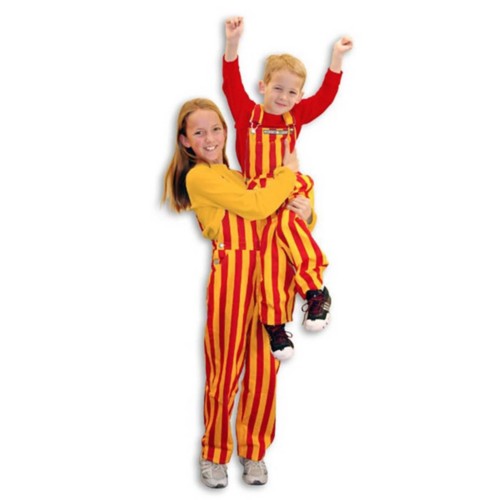 Game Bibs Kids' Red & Yellow Overall Bibs - Primary Image