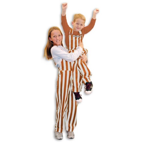 Game Bibs Kids' Orange & White Overall Bibs - Primary Image