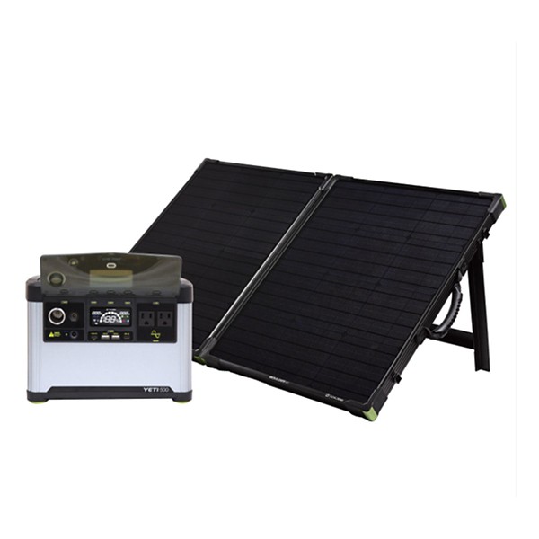 GOAL ZERO YETI 500 6G 120V+Boulder 100BC VK Power Station + Solar Panel