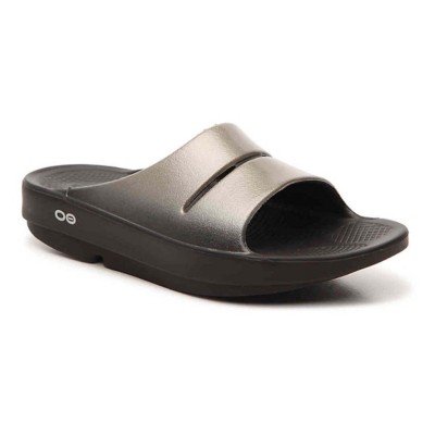 Women's OOFOS OOahh Luxe Recovery Slide paired sandals