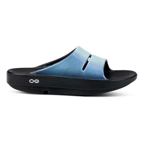 Women's OOFOS OOahh Luxe Recovery Slide double-strap sandals