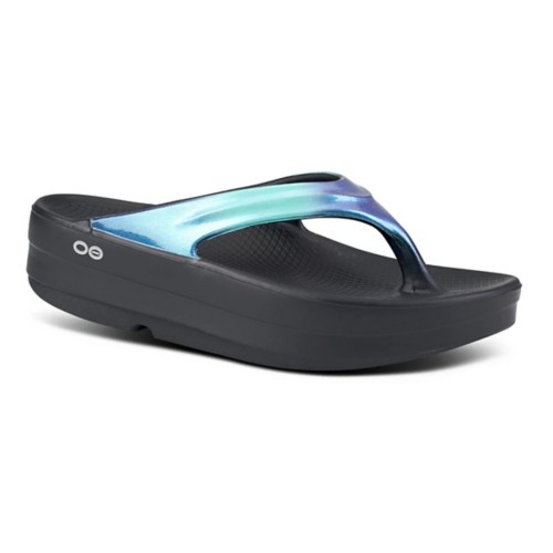 Women's OOFOS OOmega OOlala Luxe Thong Flip Flop Flatform