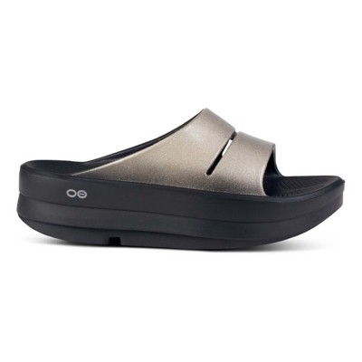 Women's OOFOS OOmega OOahh Luxe Slide Recovery Slide Sandals