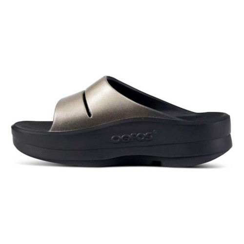 新品 OOFOS OOmega OOahh Luxe 28 厚底 Stacked Women's OOmega OOahh Luxe Sandal - Latte – OOFOS