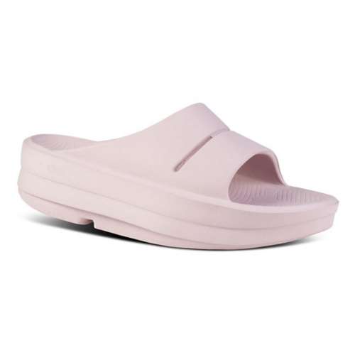 Women's OOFOS OOmega OOahh Recovery Slide Flatform Sandals