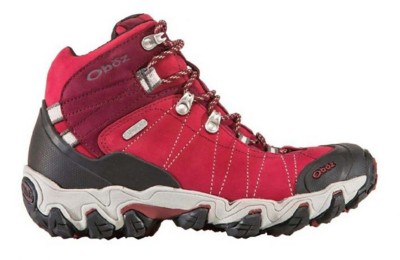 red hiking shoes