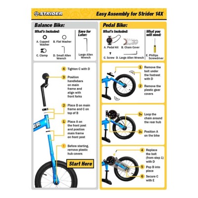 strider balance to pedal bike