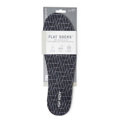 Adult Flat Socks Black Terry Insoles