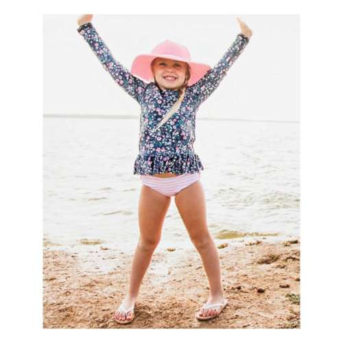 Baby Girls' RuffleButts Long Sleeve Rash Guard 2-Piece One Piece Swimsuit