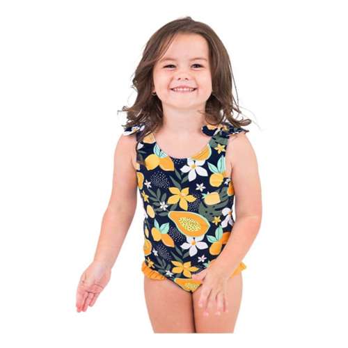 Toddler Girls' RuffleButts Tie Shoulder One Piece Swimsuit