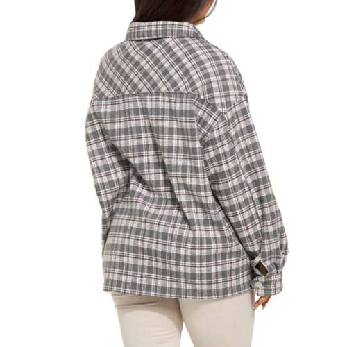 Women's Mikarose Plaid Long Sleeve Button Up Shirt