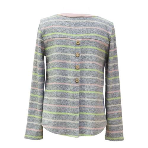 Girls' For All Seasons Stripe Wood Button Shirt