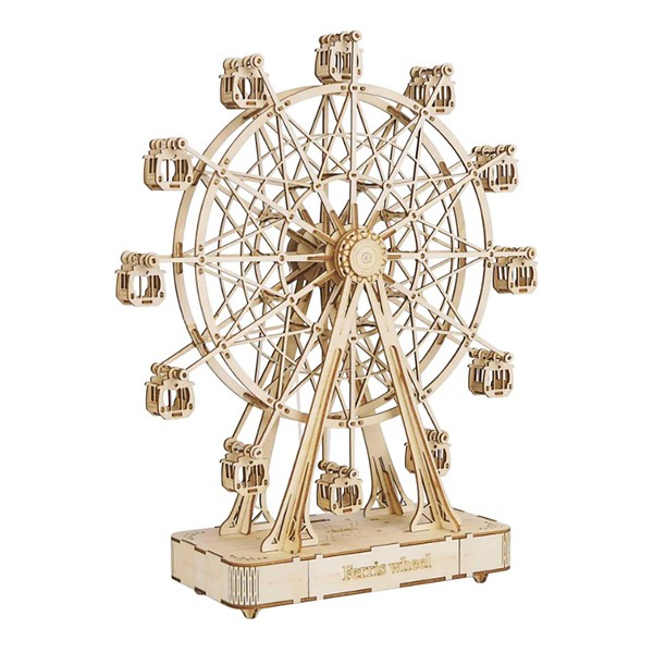 Hands Craft 3D Modern Wooden Puzzle Music Box Ferris Wheel