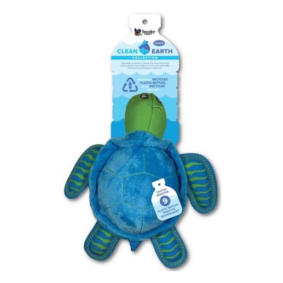 Clean Earth Plush Turtle Dog Toy