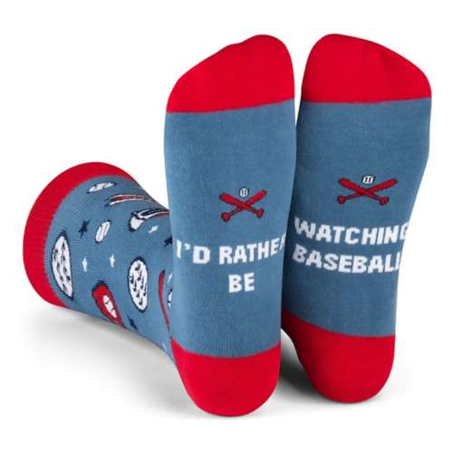 Adult Lavley "I'd Rather Be Watching Baseball" Crew Socks
