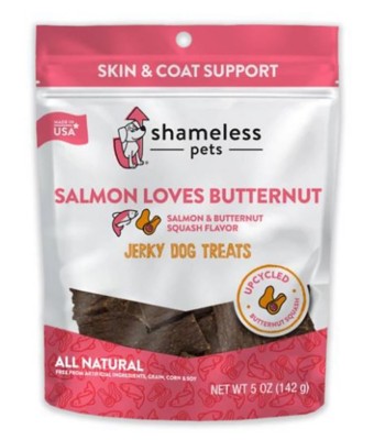 Shameless Pets Salmon Loves Butternut Jerky Dog Treats