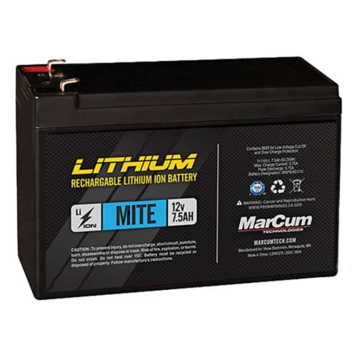 Marcum "Mite" 12v 7.5AH  Lithium Battery