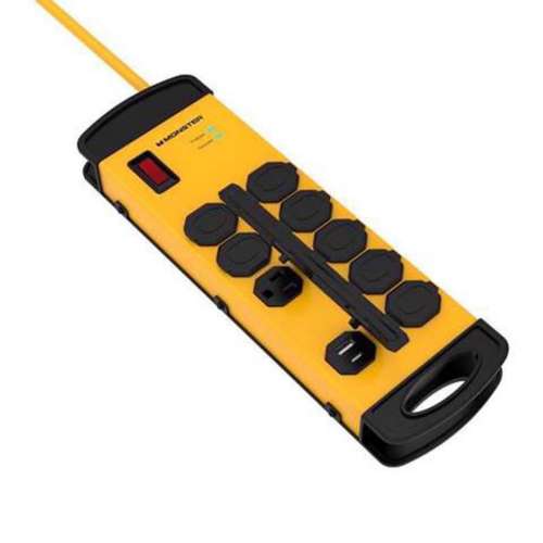 Monster Just Power it Up 15 ft 8 Outlets Surge Protector Outlet