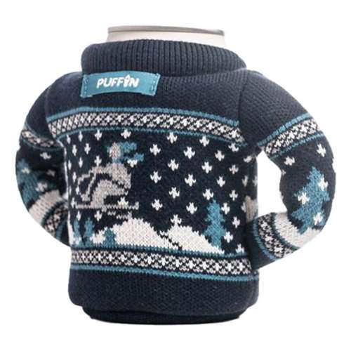 Puffin Ugly Sweater Can Cooler