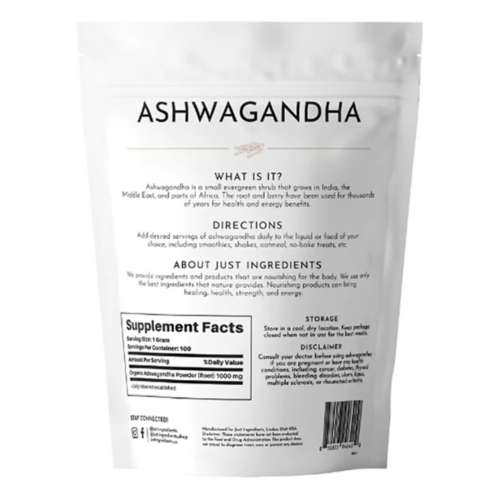 Just Ingredients Organic Ashwagandha