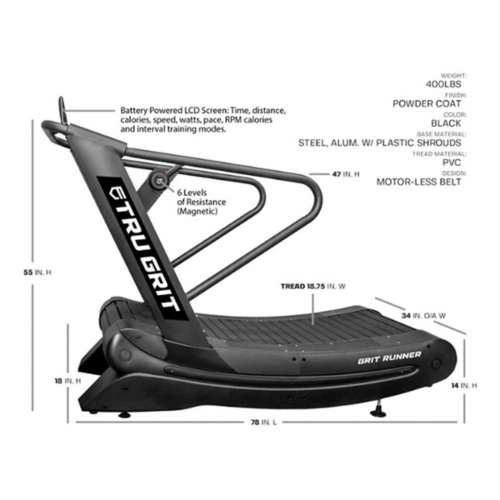 Self propelled online treadmill