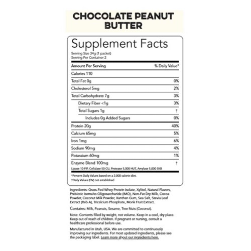 Clean Simple Eats Protein Powder Single Serving - 10 Pack