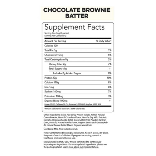 Clean Simple Eats Protein Powder Single Serving - 10 Pack