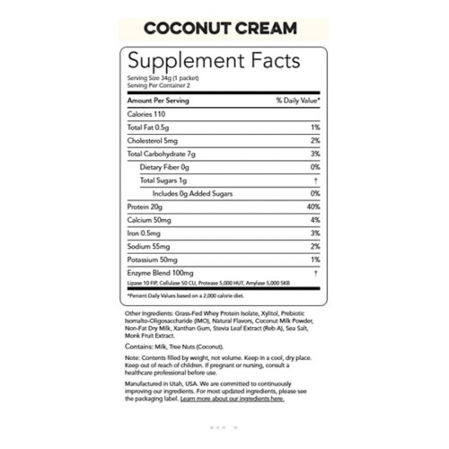 Clean Simple Eats Protein Powder Single Serving - 10 Pack