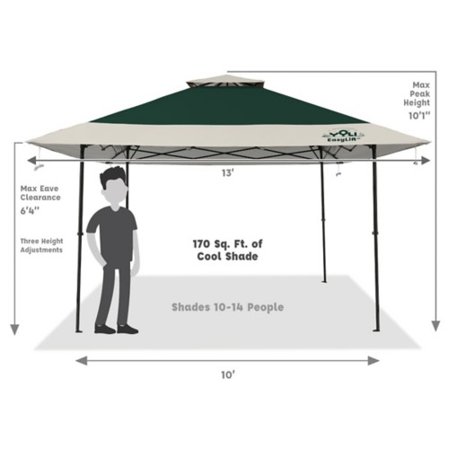 YOLI Pagoda EasyLift 170 13 X13 Instant Canopy