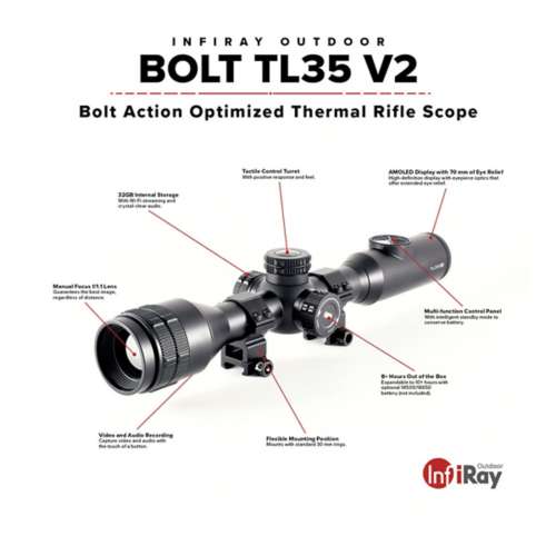 InfiRay Outdoor Bolt TL35 V2 384x288 35mm Thermal Riflescope