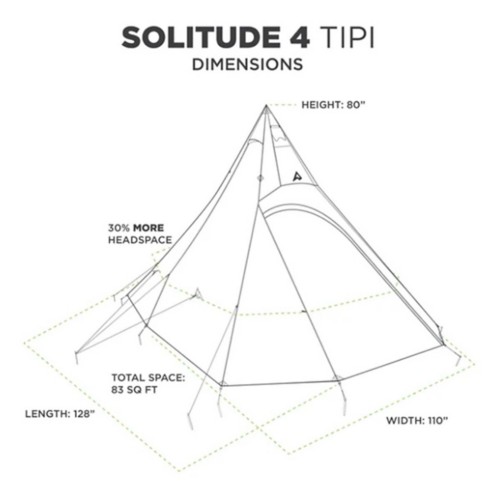 Peax Equipment Solitude 4 Person Tipi Tent - Primary Image