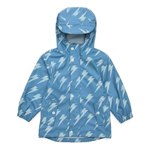 Kids' Snapper Rock Lightning Bolt Recycled Rain Jacket