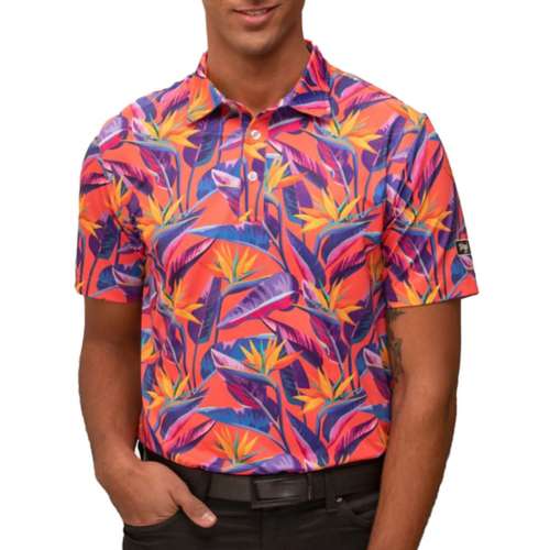 Men's Waggle Printed Golf Polo