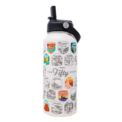 Wondery Fifty States Bucket List Water Bottle