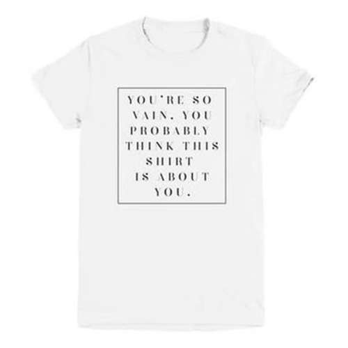 Womens Rubys Rubbish Youre So Vain Funny T Shirt 