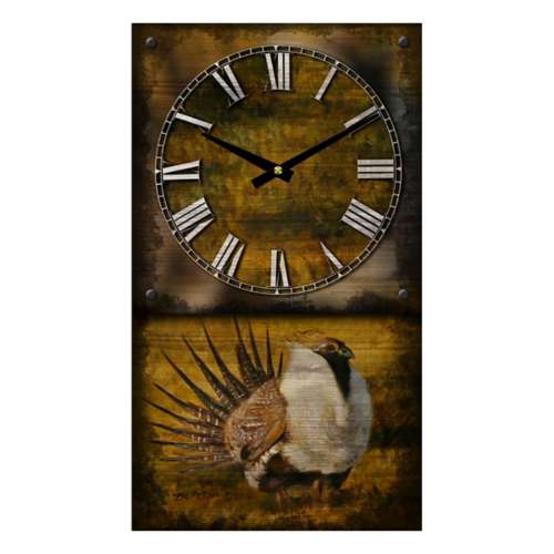 Print & Frame Sage Grouse Wood Panel Clock