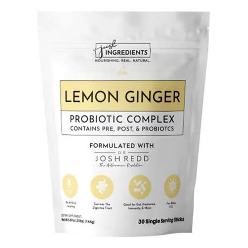 Just Ingredients Lemon Ginger 3-in-1 Probiotic Complex