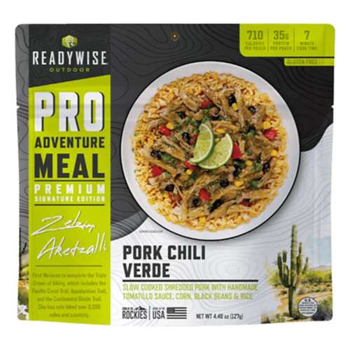 ReadyWise Traditional Pork Chili Verde - Signature Edition Pro Adventure Meal with Zelzin Aketzalli