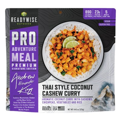 ReadyWise Thai coconut Cashew Curry - Signature Edition Pro Adventure Meal with Andrew Alexander King