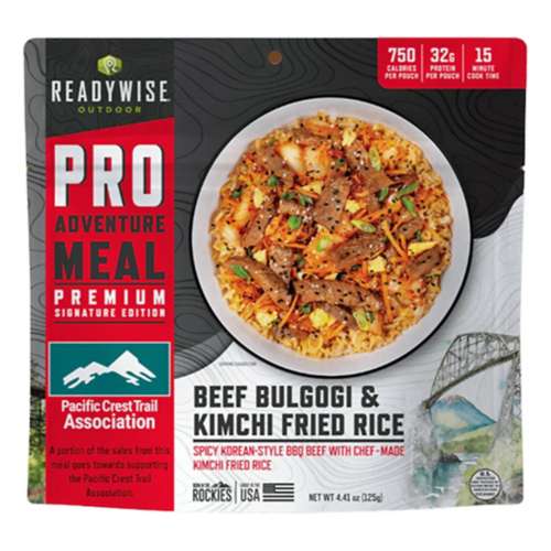 ReadyWise Beef Bulgogi & Kimchi Fried Rice - Signature Edition Pro Adventure Meal with the Pacifiv Crest Trail Association