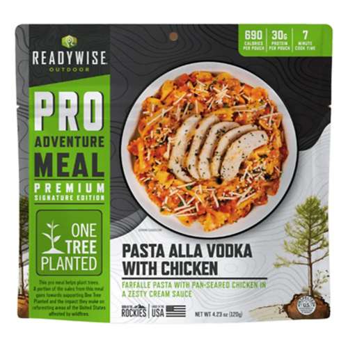 ReadyWise Pasta Alla Vodka with Chicken - Signature Edition Pro Adventure Meal with One Tree Planted