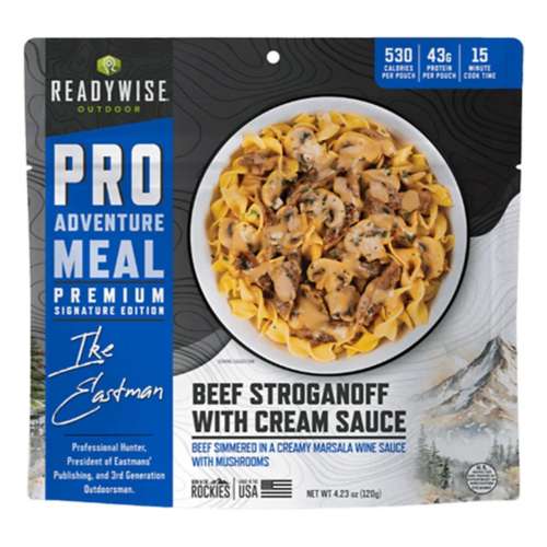 ReadyWise Beef Stroganoff with Cream Sauce - Signiture Edition Pro Adventure Meal with Ike Eastman