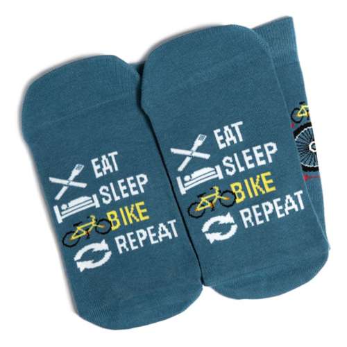 Adult Lavley "Eat, Sleep, Bike Repeat" Crew Socks